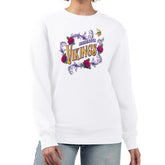 Minnesota Vikings G-III 4Her by Carl Banks Women's Roses Fleece Tri-Blend Pullover Sweatshirt - White sale