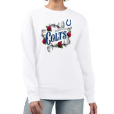 Indianapolis Colts G-III 4Her by Carl Banks Women's Roses Fleece Tri-Blend Pullover Sweatshirt - White cheap