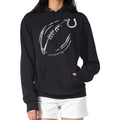 Indianapolis Colts G-III 4Her by Carl Banks Women's Metallic Print Football Sketch Fleece Pullover Hoodie - Black online