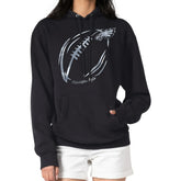 Philadelphia Eagles G-III 4Her by Carl Banks Women's Metallic Print Football Sketch Fleece Pullover Hoodie - Black outlet