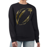 Cincinnati Bengals G-III 4Her by Carl Banks Women's Metallic Print Football Sketch Fleece Crewneck Sweatshirt - Black for sale