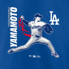 Yoshinobu Yamamoto Los Angeles Dodgers Player Graphic T-Shirt Royal