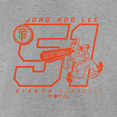 Jung Hoo Lee San Francisco Giants Player Graphic T-Shirt Heather Gray