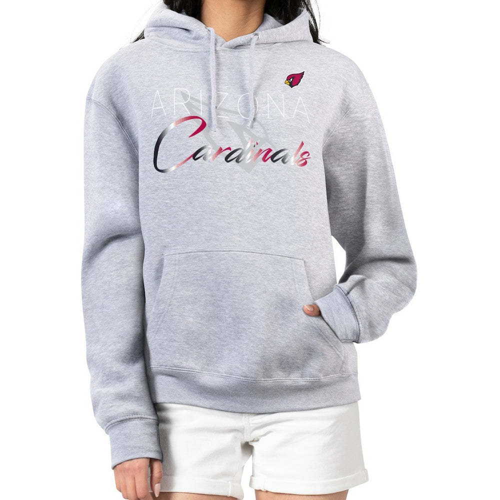 Arizona Cardinals G-III 4Her by Carl Banks Women's Shadow Logo Fleece Pullover Hoodie - Gray discount