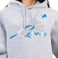 Detroit Lions G-III 4Her by Carl Banks Women's Shadow Logo Fleece Pullover Hoodie - Gray for sale