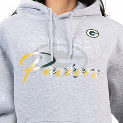 Green Bay Packers G-III 4Her by Carl Banks Women's Shadow Logo Fleece Pullover Hoodie - Gray discount