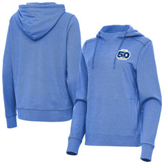Seattle Seahawks Antigua Women's 50th Season Justice Pullover Hoodie - Heather Royal cheap