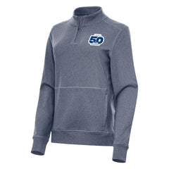 Seattle Seahawks Antigua Women's 50th Season Crush Quarter-Zip Pullover - Heather Navy online