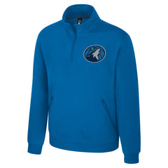 Minnesota Timberwolves Stadium Essentials Unisex Varsity Trainer Quarter-Zip Pullover - Blue sale