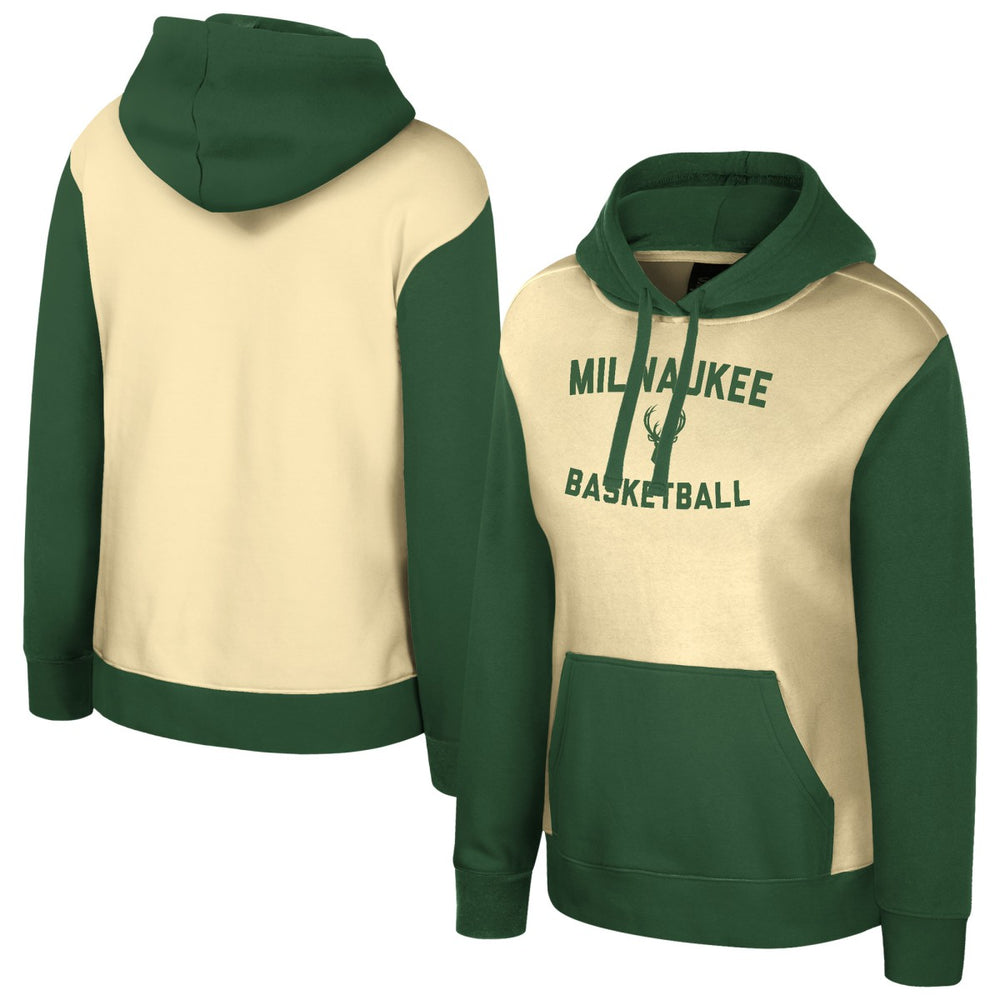 Milwaukee Bucks Stadium Essentials Women's Rafters Road Trip Hoodie - Cream on sale