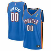 Oklahoma City Thunder 2025 NBA Finals Champions Fast Break Replica Custom Jersey - Blue - Icon Edition discount