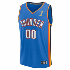 Oklahoma City Thunder 2025 NBA Finals Champions Fast Break Replica Custom Jersey - Blue - Icon Edition discount