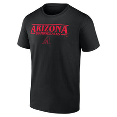 Arizona Diamondbacks Stranger Things Logo Lockup T-Shirt Black