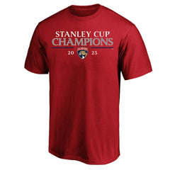 Florida Panthers Fanatics 2025 Stanley Cup Champions Big & Tall Roster T-Shirt - Red T-shirts