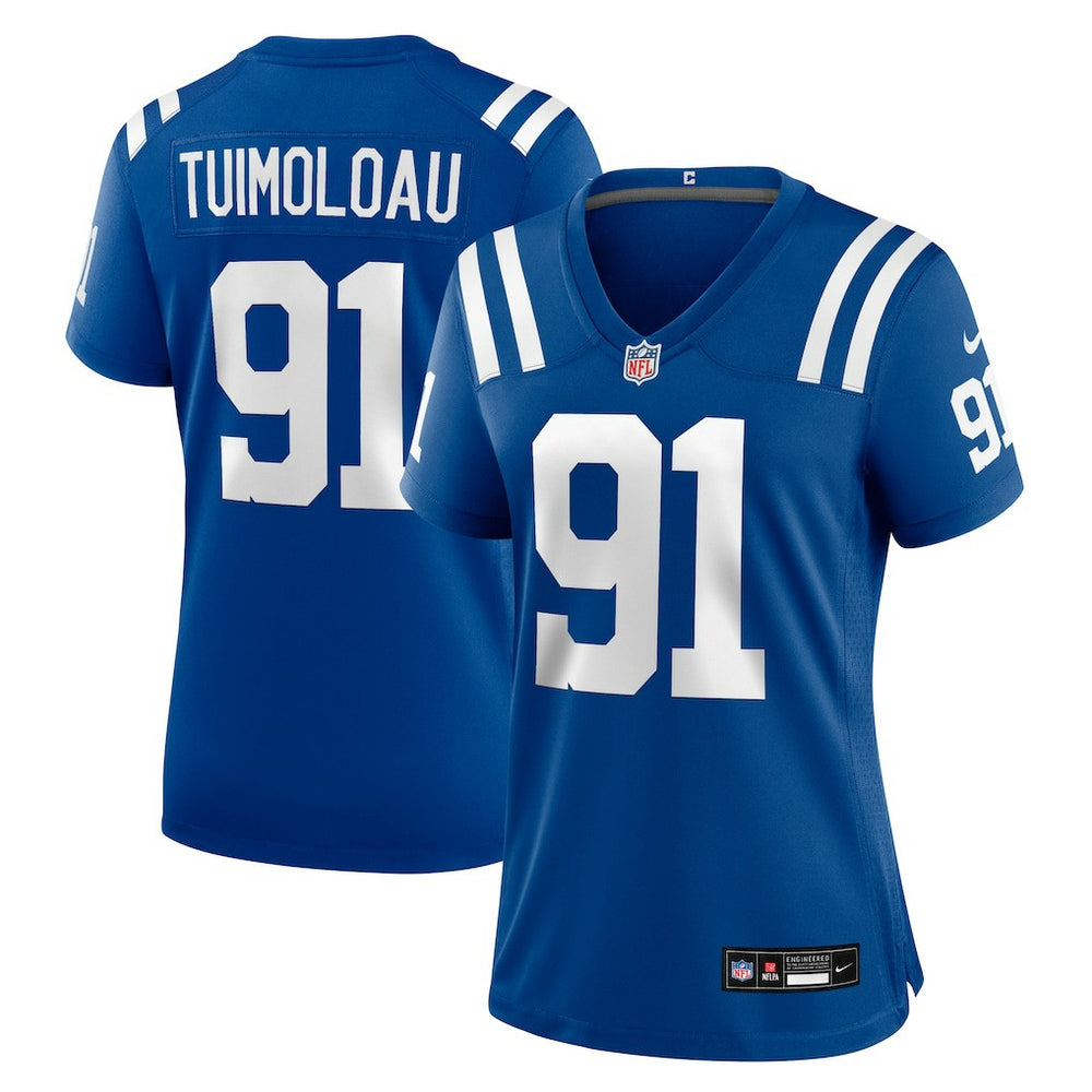 JT Tuimoloau Indianapolis Colts Women's Team Game Jersey - Royal on sale