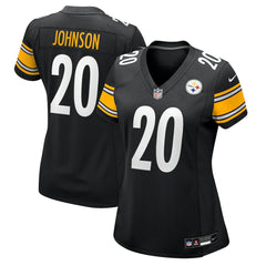 Kaleb Johnson Pittsburgh Steelers Women's Team Game Jersey - Black cheap
