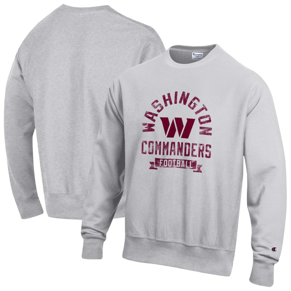 Washington Commanders Champion Reverse Weave Fleece Pullover Sweatshirt - Heather Gray cheap