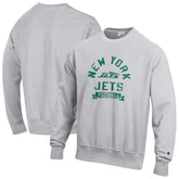 New York Jets Champion Reverse Weave Fleece Pullover Sweatshirt - Heather Gray for sale