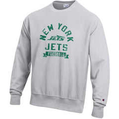 New York Jets Champion Reverse Weave Fleece Pullover Sweatshirt - Heather Gray for sale