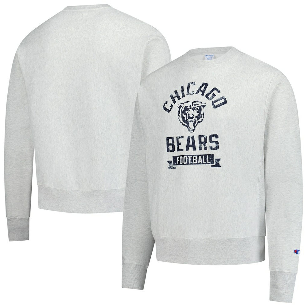 Chicago Bears Champion Reverse Weave Fleece Pullover Sweatshirt - Heather Gray on sale