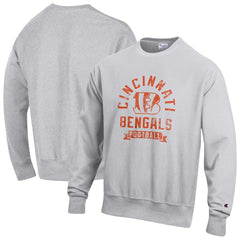 Cincinnati Bengals Champion Reverse Weave Fleece Pullover Sweatshirt - Heather Gray cheap