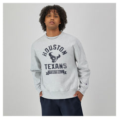 Houston Texans Champion Reverse Weave Fleece Pullover Sweatshirt - Heather Gray sale