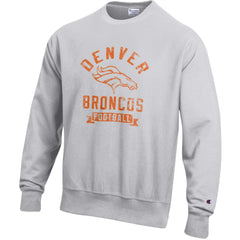 Denver Broncos Champion Reverse Weave Fleece Pullover Sweatshirt - Heather Gray outlet