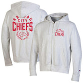 Kansas City Chiefs Champion Reverse Weave Full-Zip Hoodie - Heather Gray for sale