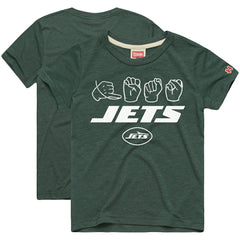 New York Jets Homage Youth Love Sign x ASL 2.0 Tri-Blend T-Shirt - Green online