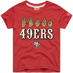 San Francisco 49ers Homage Youth Love Sign x ASL 2.0 Tri-Blend T-Shirt - Scarlet cheap
