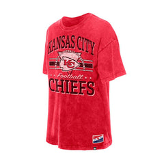 Kansas City Chiefs New Era Women's Throwback Oversized T-Shirt - Red outlet