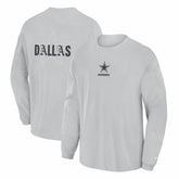 Dallas Cowboys Oversized Type Play Long Sleeve T-Shirt - Gray discount