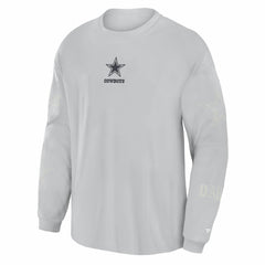 Dallas Cowboys Oversized Type Play Long Sleeve T-Shirt - Gray discount
