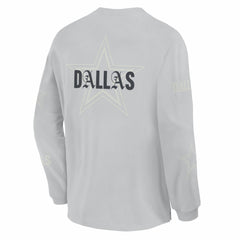Dallas Cowboys Oversized Type Play Long Sleeve T-Shirt - Gray discount