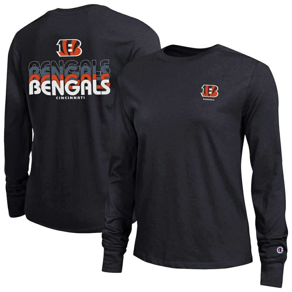 Cincinnati Bengals Champion Women's Core Long-Sleeve T-Shirt - Black for sale