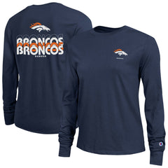 Denver Broncos Champion Women's Core Long-Sleeve T-Shirt - Navy discount