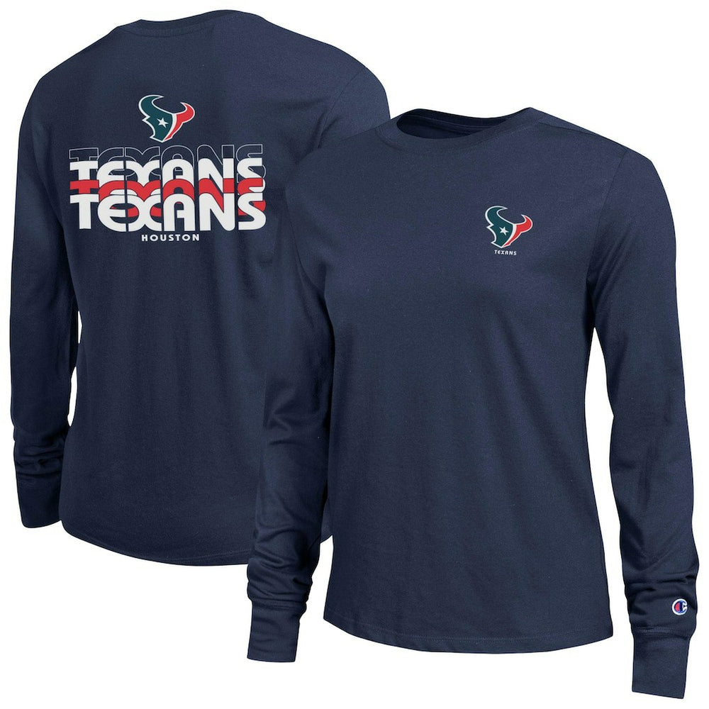 Houston Texans Champion Women's Core Long-Sleeve T-Shirt - Navy cheap