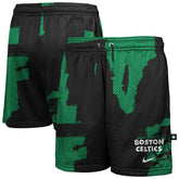 Boston Celtics Youth Courtside Pro Shot Dri-FIT Mesh Practice Shorts - Black/Kelly Green outlet