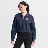 Houston Astros Women's Primetime Phoenix Fleece Half-Zip Sweatshirt Navy