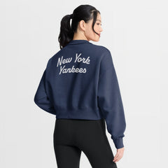 New York Yankees Women's Primetime Phoenix Fleece Half-Zip Sweatshirt Navy