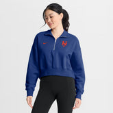 New York Mets Women's Primetime Phoenix Fleece Half-Zip Sweatshirt Royal