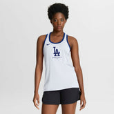 Los Angeles Dodgers Women's Tri-Blend Dri-FIT Racerback Tank Top White