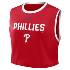 Philadelphia Phillies Women's Primetime Loose Dri-FIT Cropped Tank Top Red