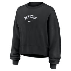New York Yankees Women's Oversized Primetime Sweatshirt Black