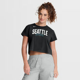 Seattle Mariners Women's Mod Cropped T-Shirt Black