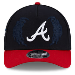 Atlanta Braves x Warren Lotas 9FORTY A-Frame M-Crown Adjustable Hat Navy/Red