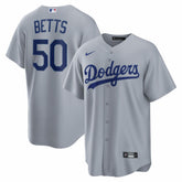 Mookie Betts Los Angeles Dodgers Road Replica Jersey Gray