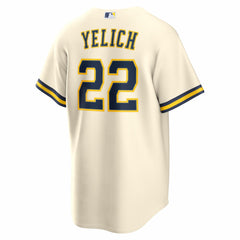 Christian Yelich Milwaukee Brewers Home Replica Jersey Cream