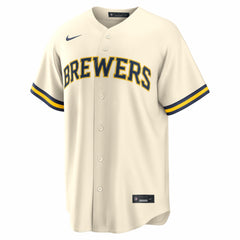 Jackson Chourio Milwaukee Brewers Home Replica Jersey Cream