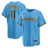 Jackson Chourio Milwaukee Brewers Road Replica Jersey Light Blue